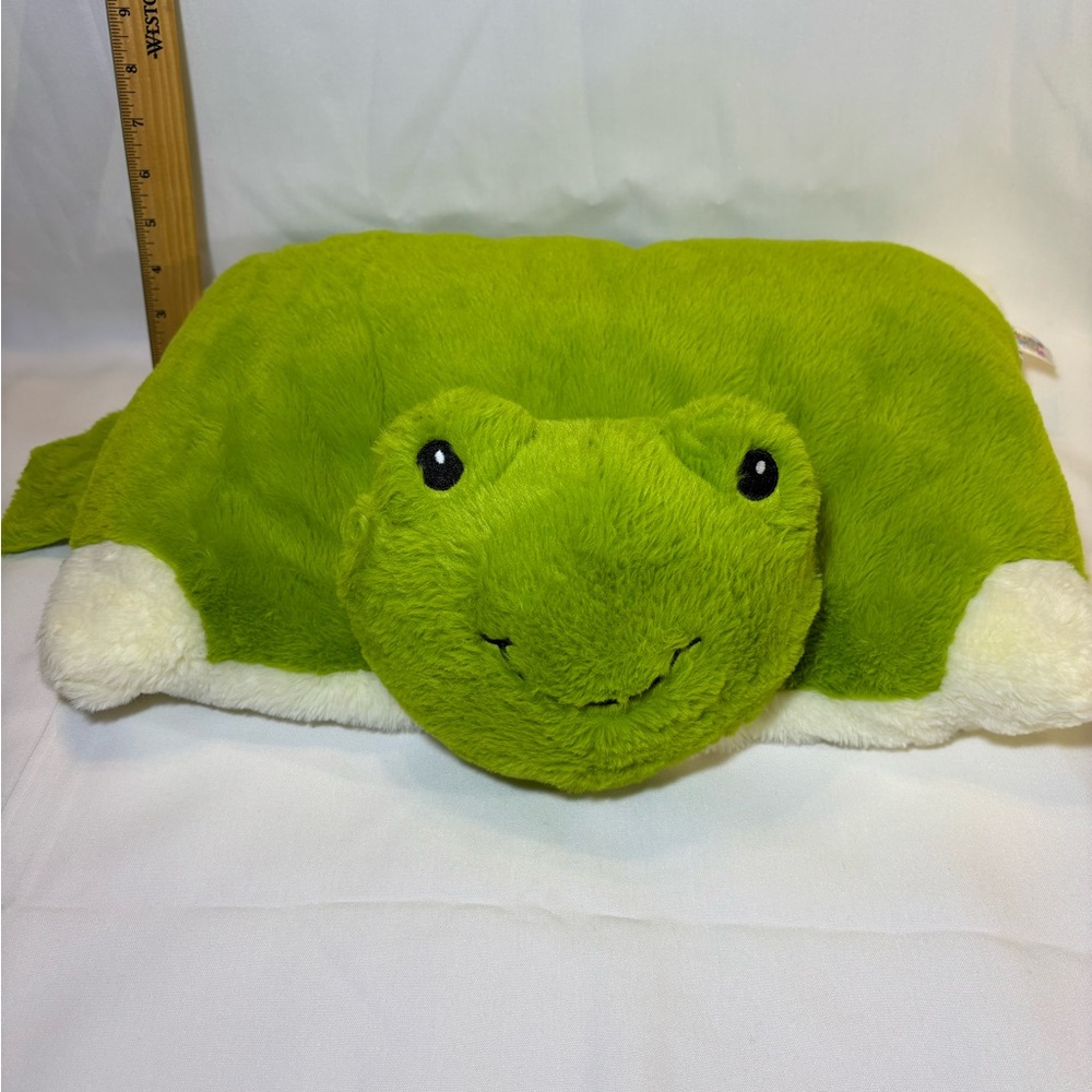 Froggy Plush Pillow, Green/White - Smoochy Pals by Linzy Toys - Picture 3 of 10